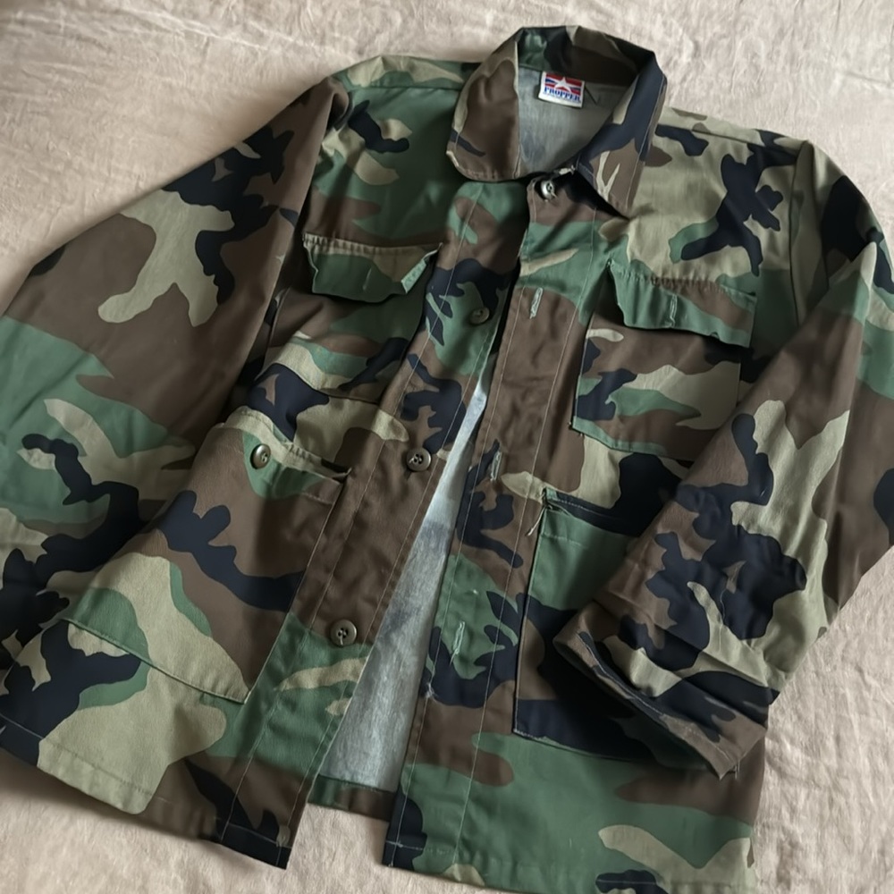 Lightweight Army/Camo Print Shacket/Shirt Jacket